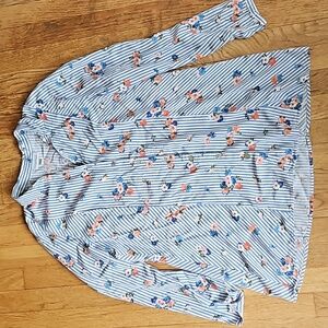 J.Jill striped floral blouse M